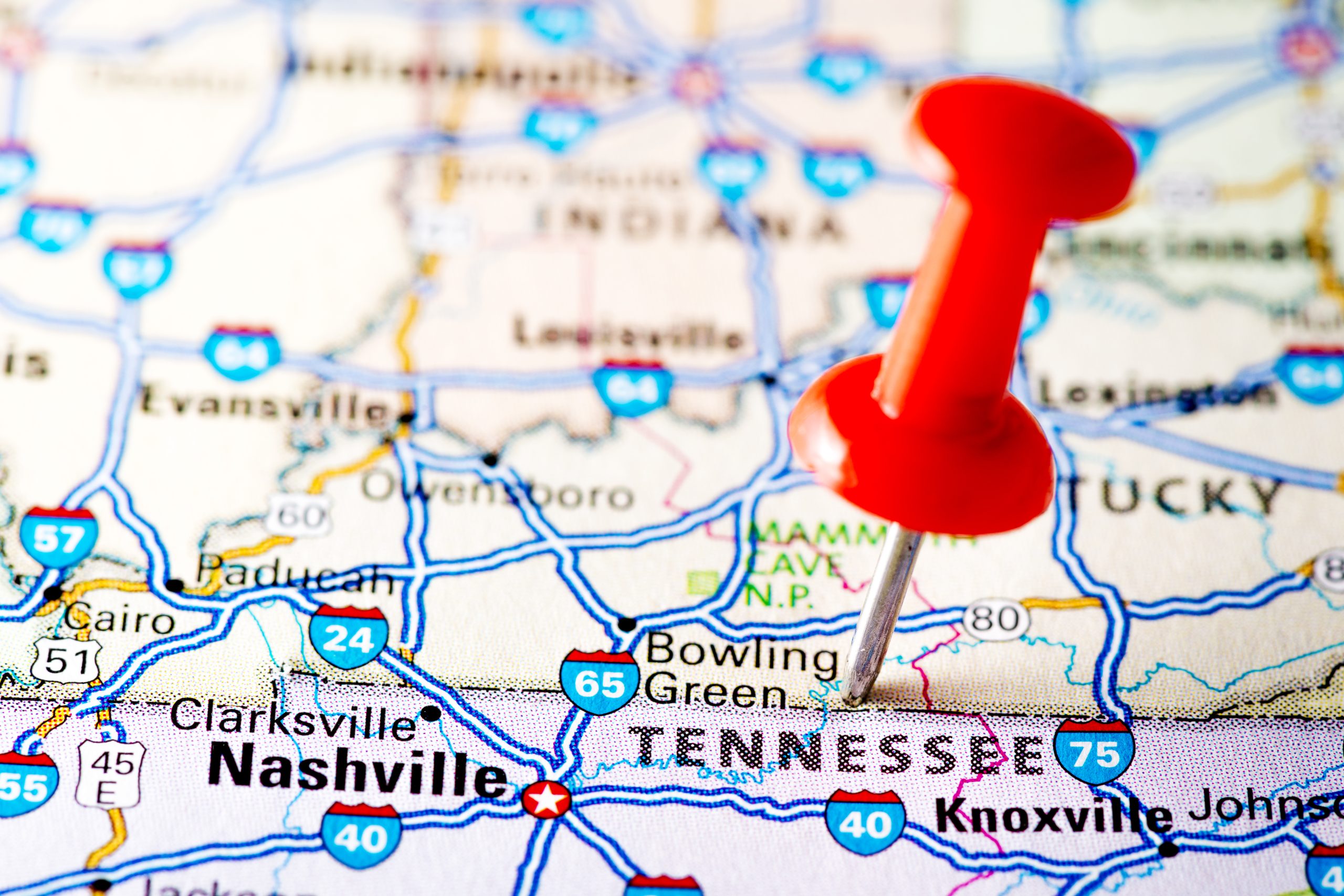 Tennessee Pinned on a Map