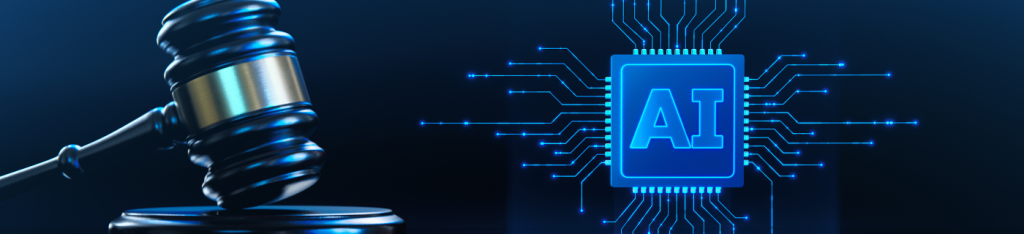 Artificial Intelligence AI and Legal Systems: Judge's Gavel Hammer as a Symbol of Law and Order