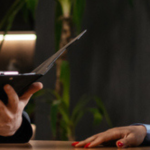 Lawyer consulting a business client