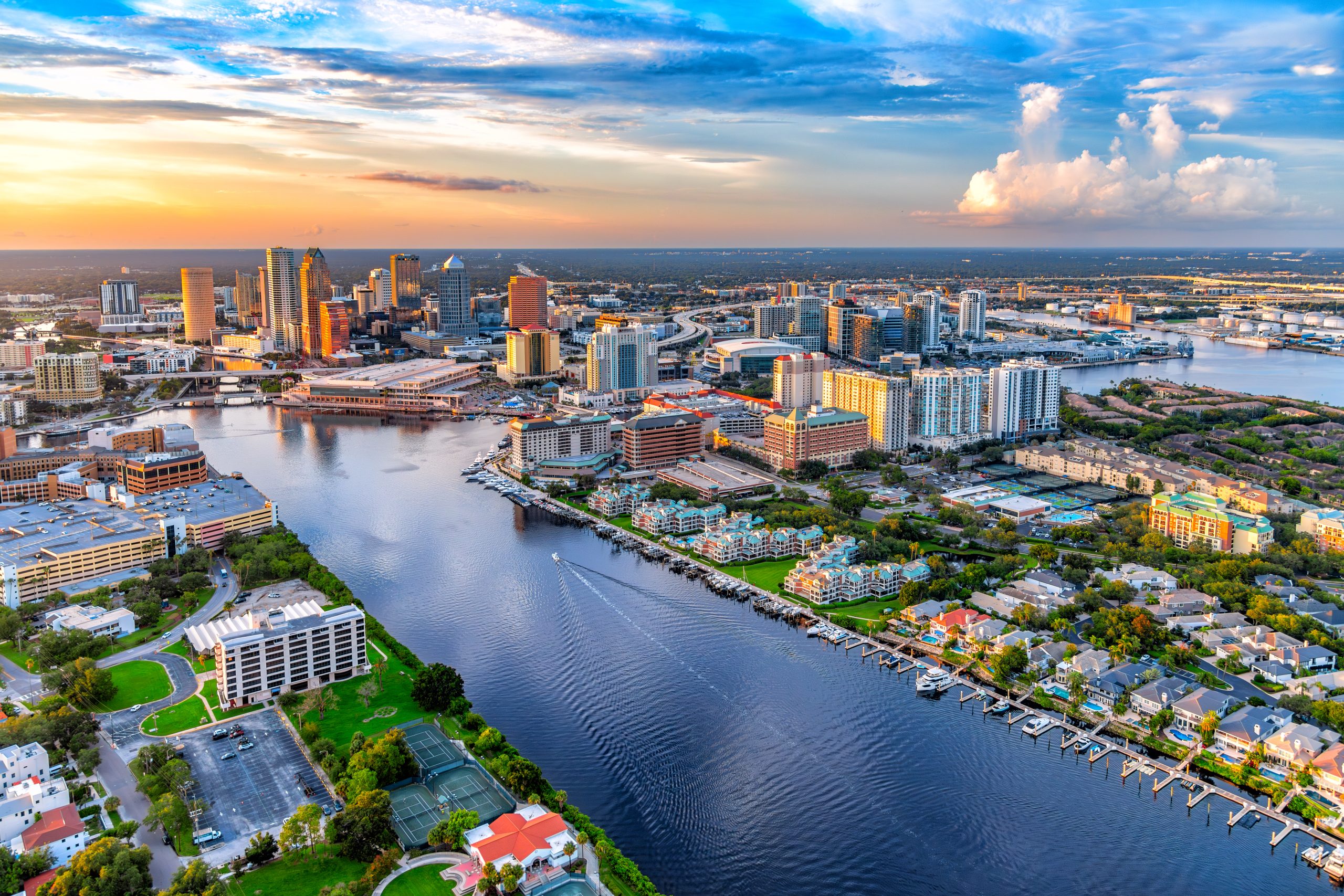 Tampa Florida Cityscape Aerial